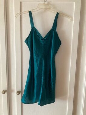 VTG Silky Teal Slip Dress - Women Intimates & Sleepwear